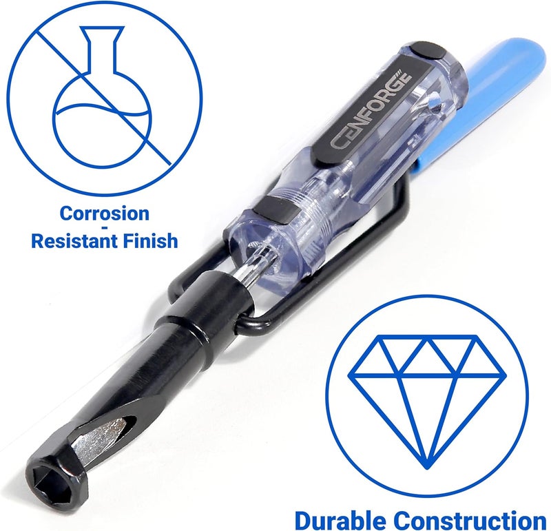 CENFORGE Store 10mm Valve Adjustment Tool Jam Nut, Slotted Valve Adjusting Stud, Valve Grinding Tool Compatible with Honda Nissan Toyota Japanese Auto Vehicle Engines, Valve Lapping Guiding Removal Tool - Image 5